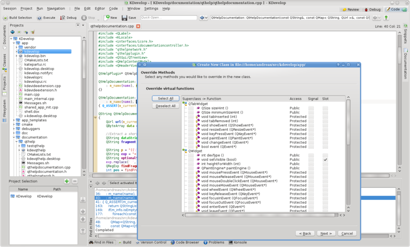 C++ create class wizard.