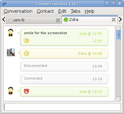 •Conversation window with chat themes 
.
