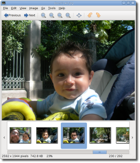 The collection view allows you to browse your images.