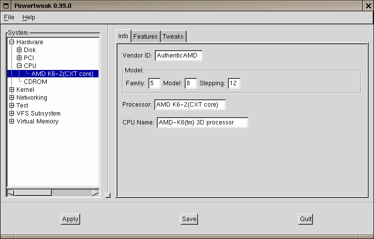 powertweak linux jpg